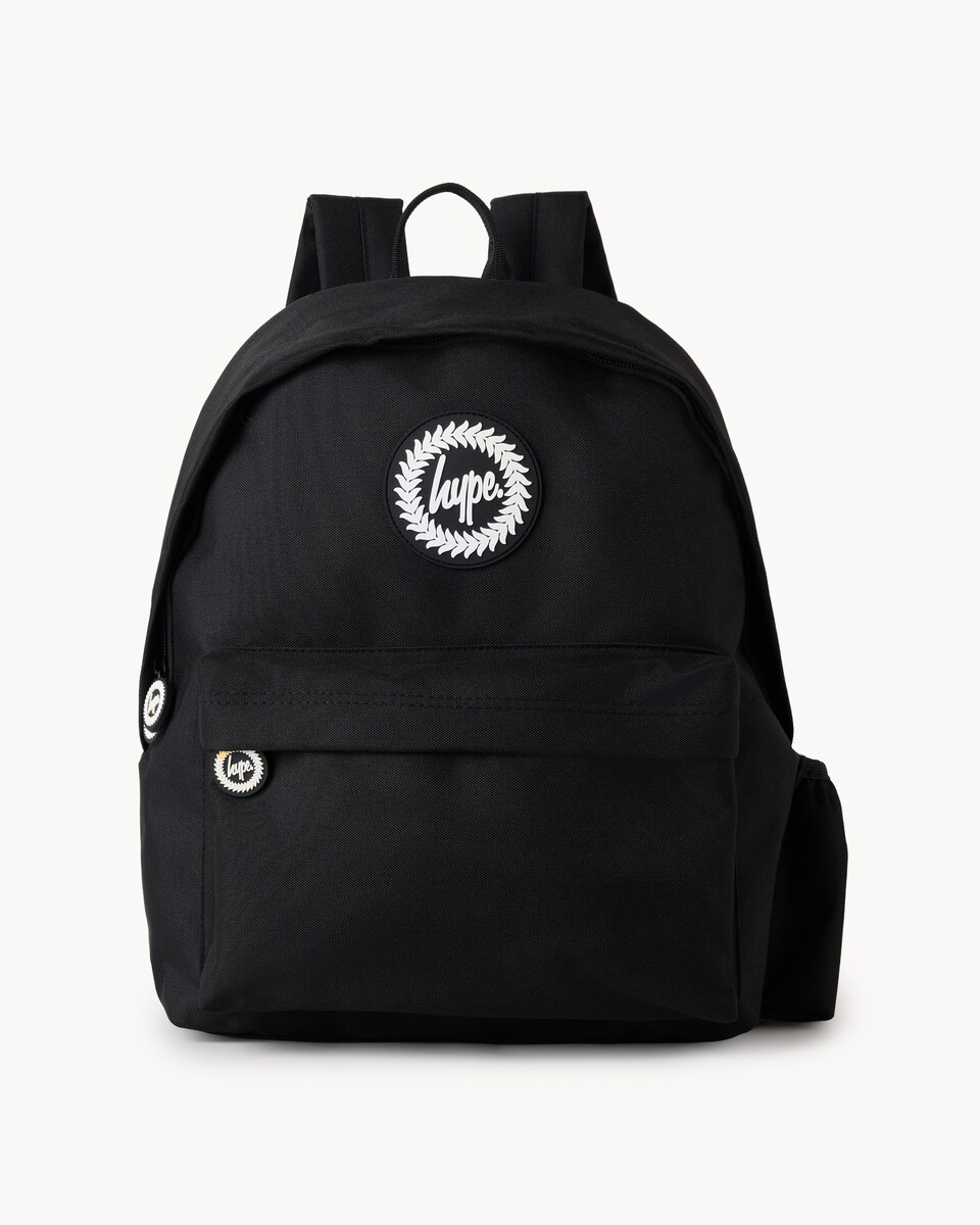 image 1 of Hype Zip Up Backpack in Black