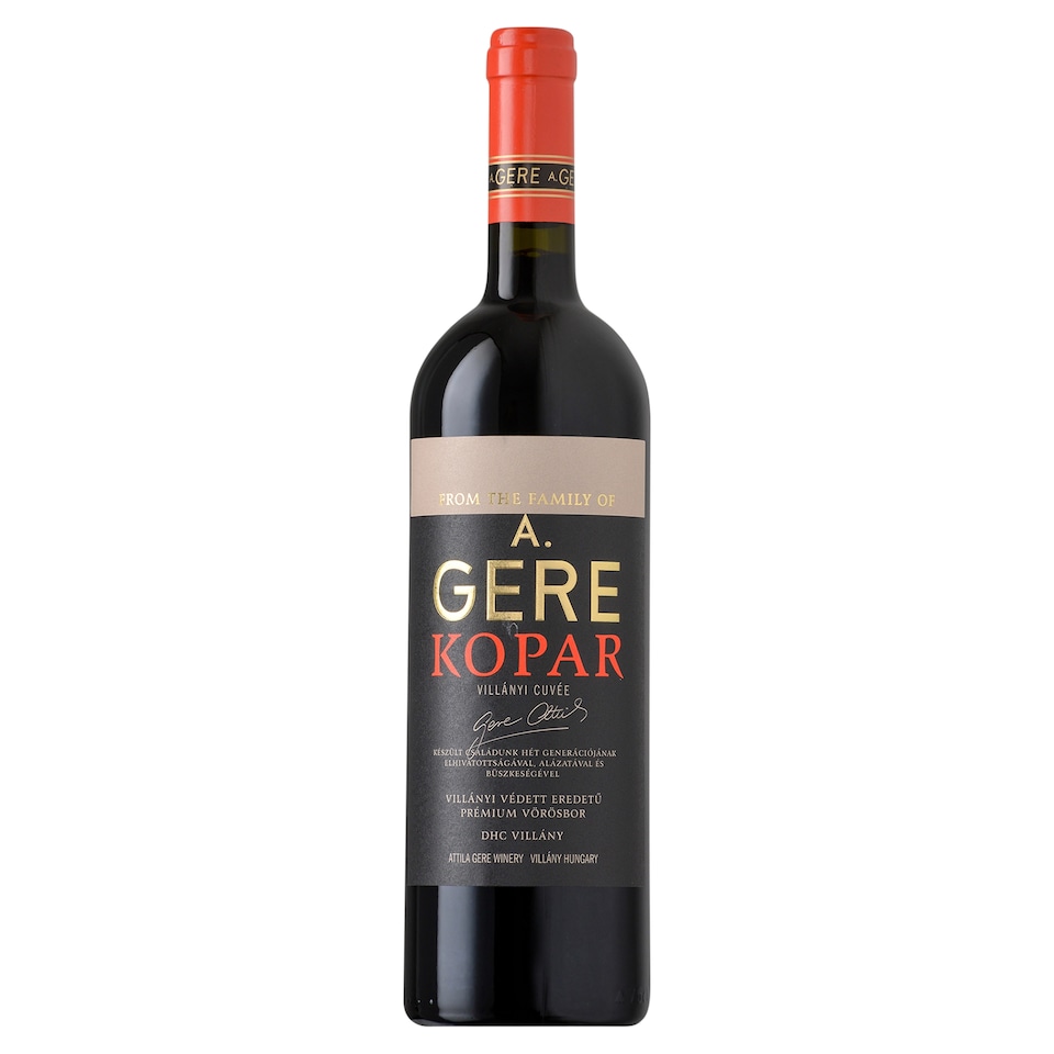 Gere Kopar száraz vörösbor 14,5% 0,75 l