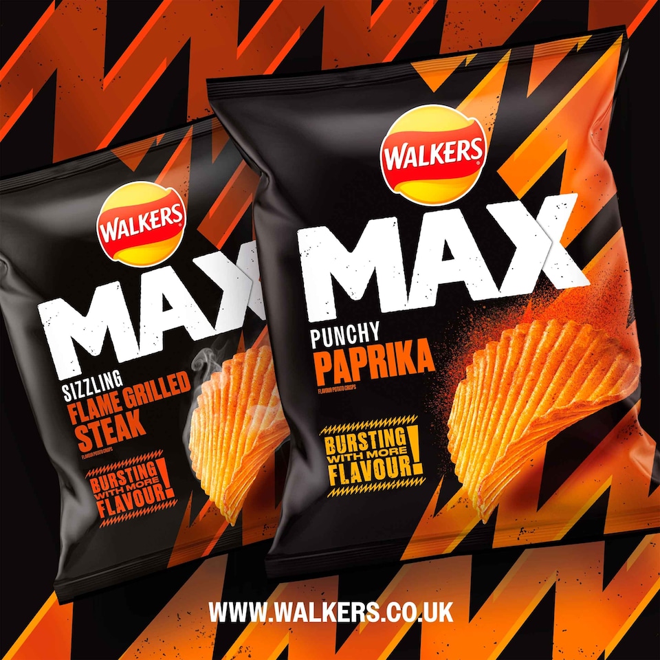image 1 of Walkers Max Punchy Paprika Grab Bag Crisps 50g