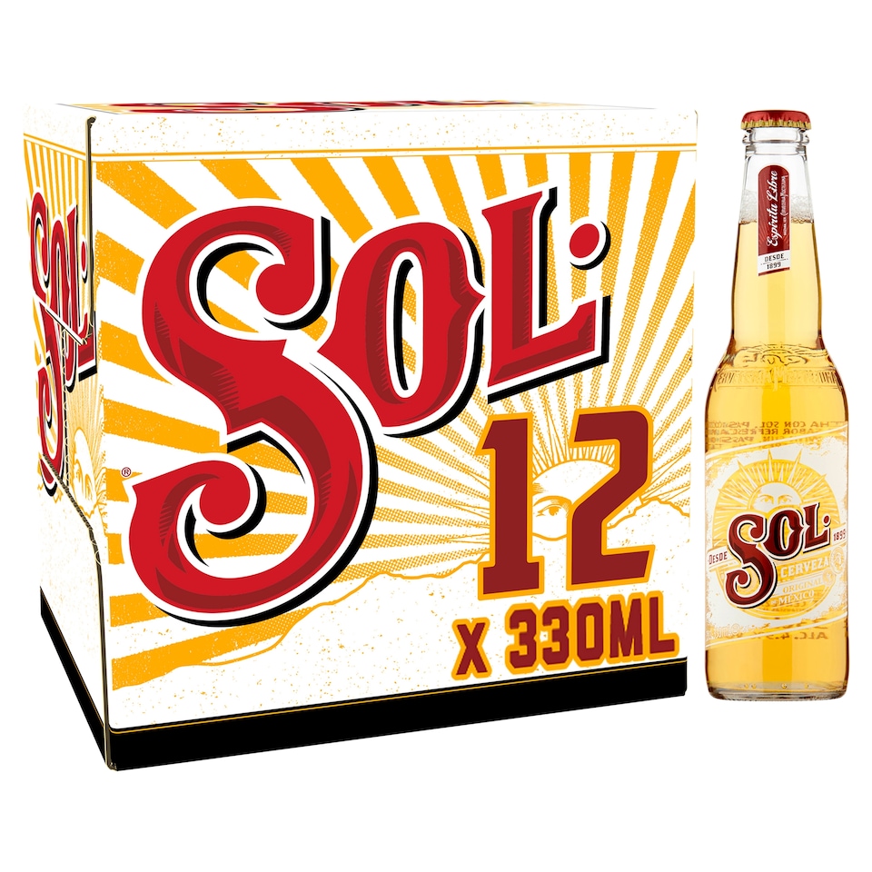 image 1 of Sol Original Lager Beer Bottle 12x330ml