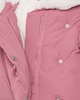image 3 of F&F Baby Bow Detail Hooded Wrap Coat in Pink