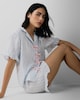 image 2 of F&F 2-Piece Striped Short Pyjama Set in Multi Blue
