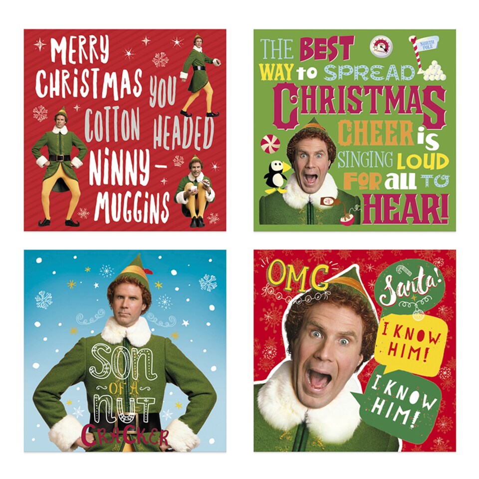 Elf Mini Christmas Cards 20 Pack