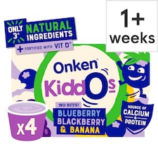 Onken Kiddos Yogurt, Blueberry, Blackberry & Banana 4x90g