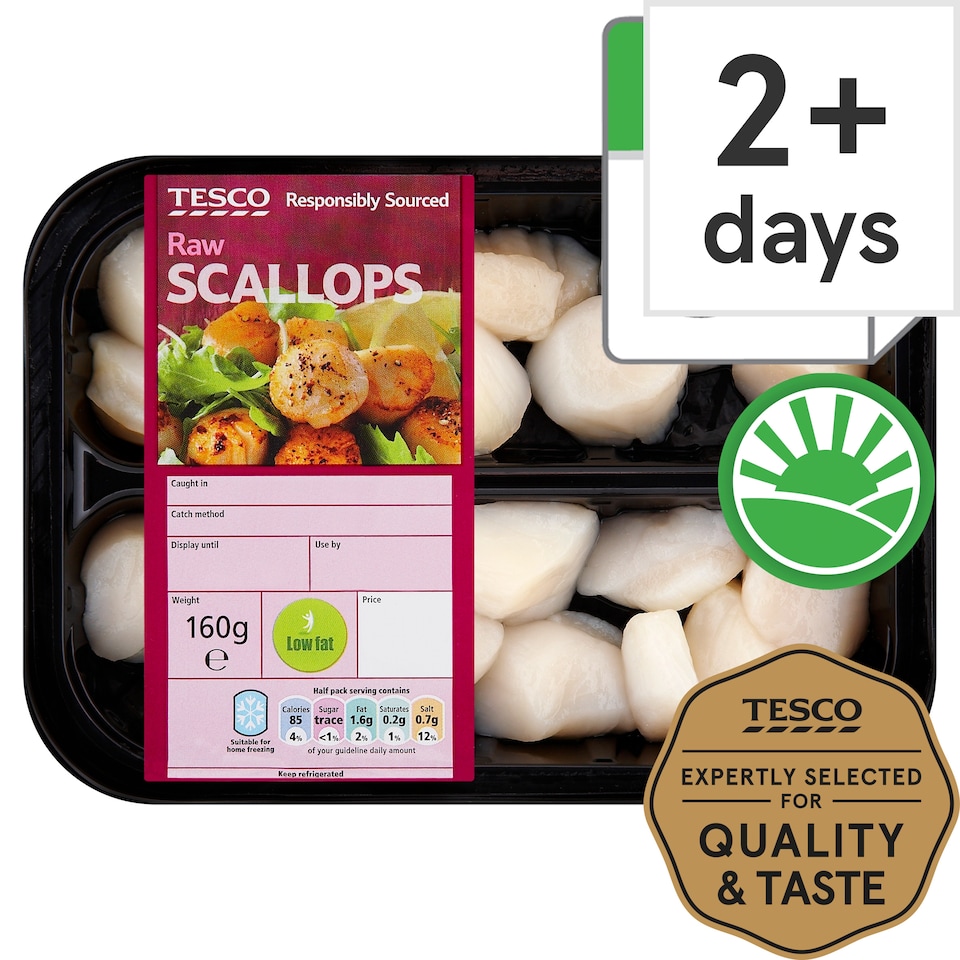 Tesco Raw Scallops 150G