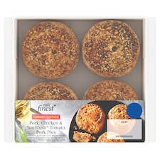 Tesco Finest Pork, Chicken & SunBlush® Tomato Pork Pies 300g