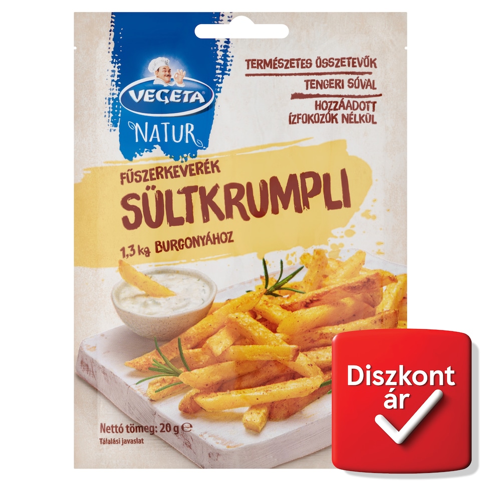 Vegeta Natur ropogós szalma krumpli fűszerkeverék 20 g  1. kép