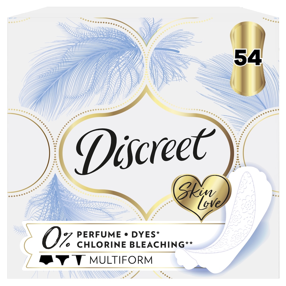 Discreet Légáteresztő Multiform 0%-os Skin Love Tisztasági Betétek x54 1. kép