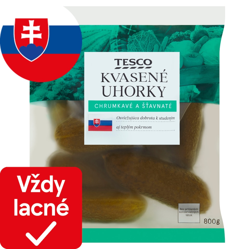 Tesco Kvasené uhorky 800 g