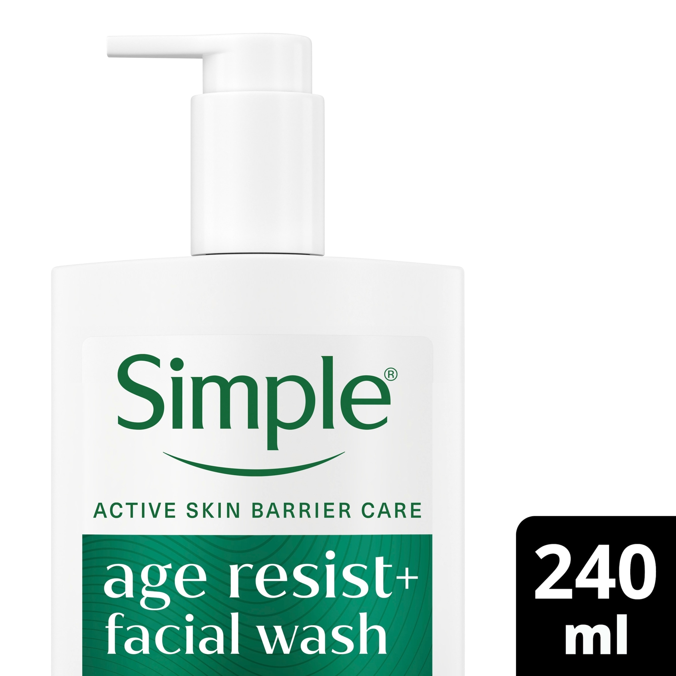 Simple Age Resist+ Facial Cleanser Anti-Ageing Hydrating Face Wash, 240ml in White | Size: 1 pack