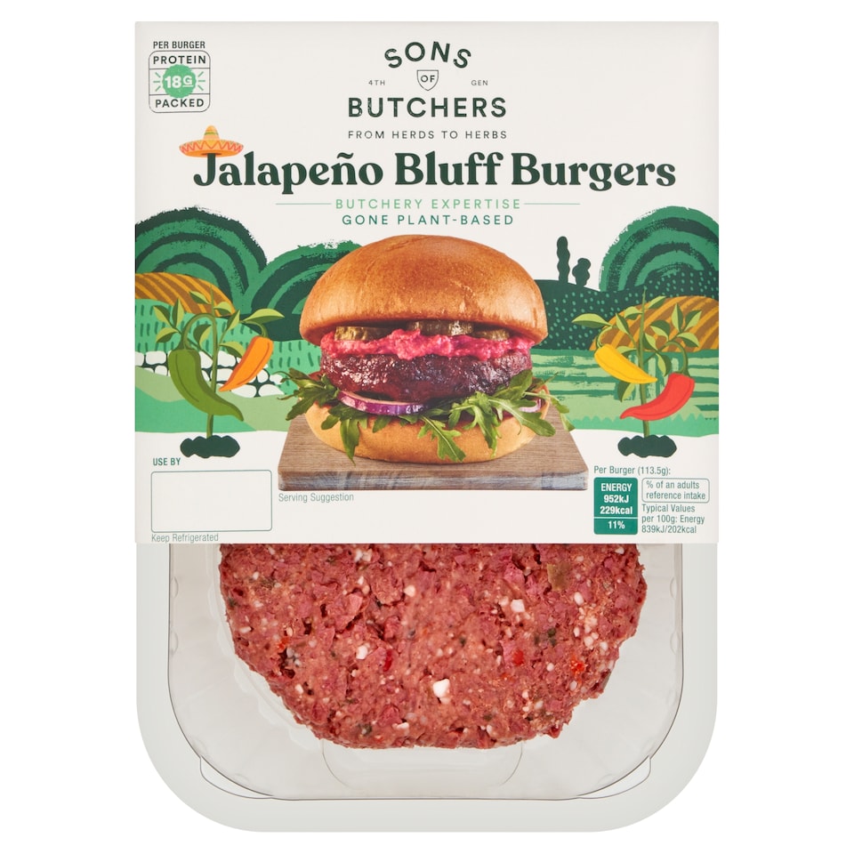 Sons of Butchers Jalapeño Bluff Burger 227g