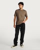 image 3 of The F&F Edit Supima® Cotton Striped Short Sleeved T-Shirt in Tobacco