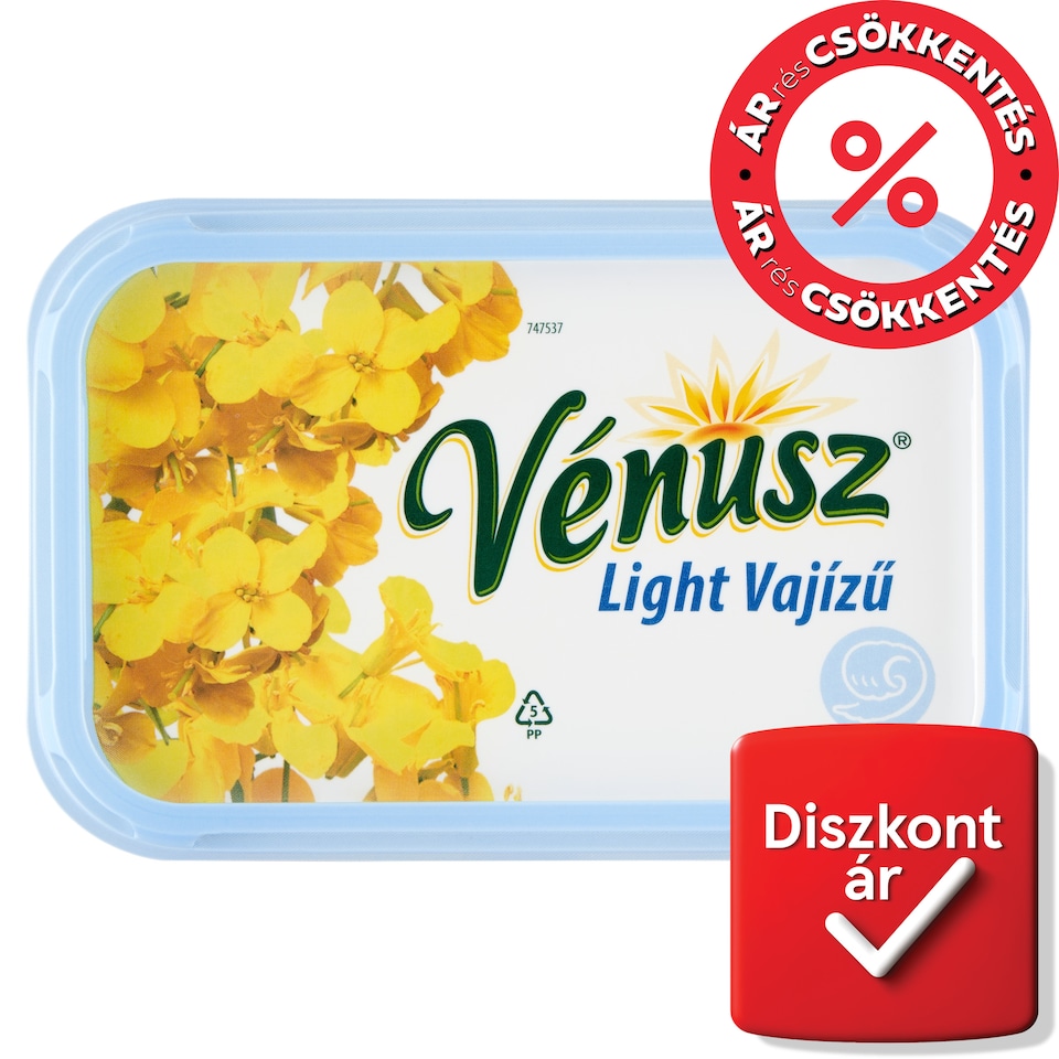 image 1 of Vénusz Light Butter Flavour, 32% Fat Content Margarine 450 g