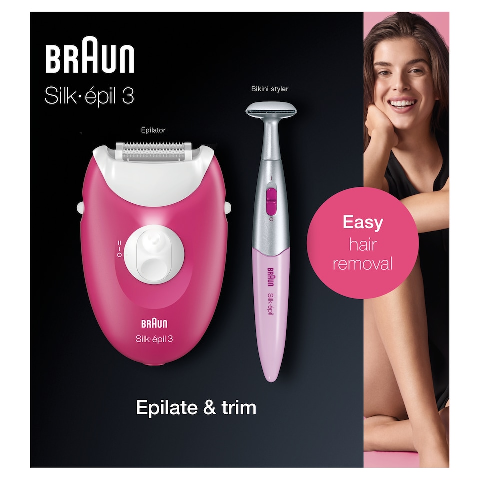 image 1 of Braun Se3420 Epilator W Bikini Trimmer