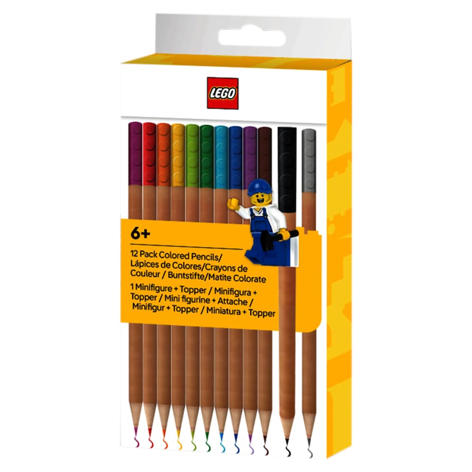 image 1 of LEGO Color Pencil with Topper 12 pcs