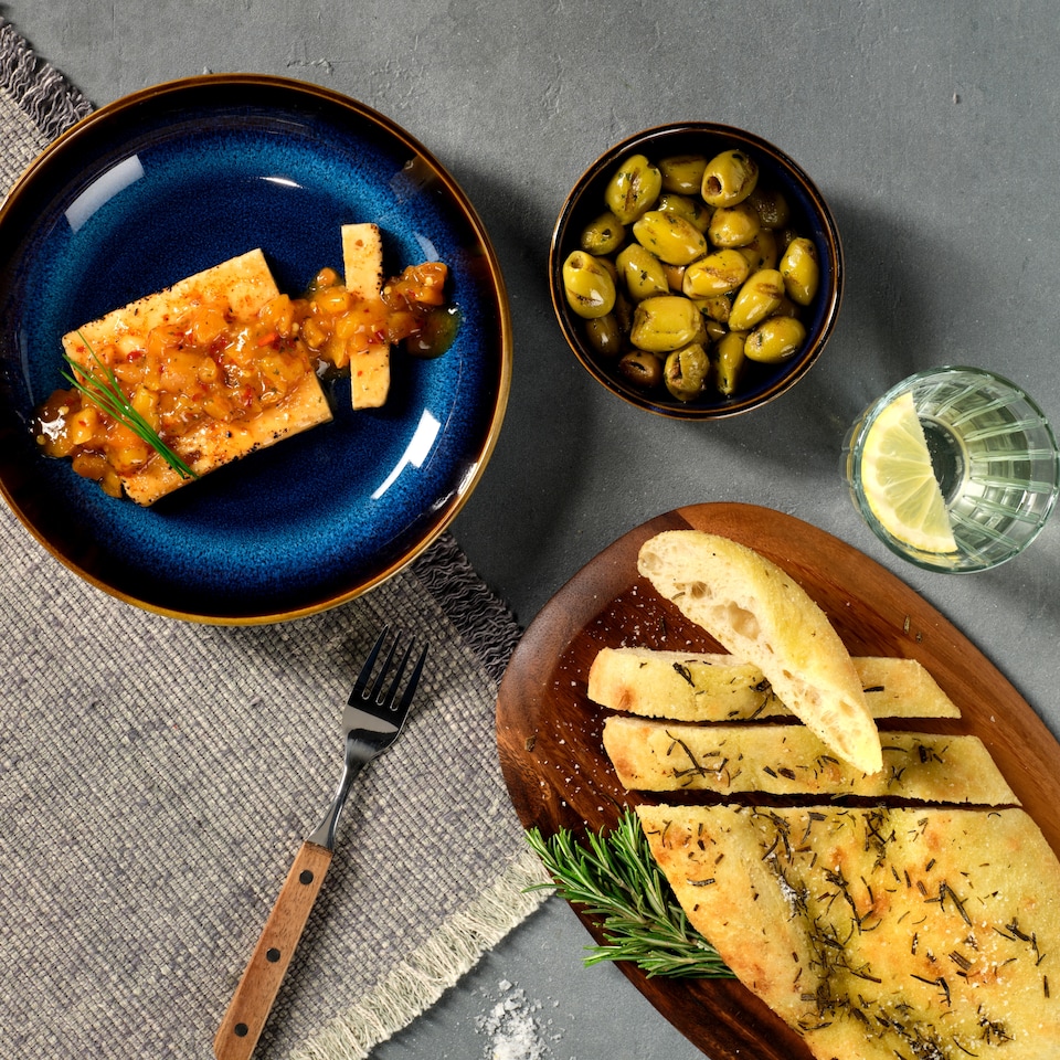 image 1 of Tesco Finest Chargrilled Greek Halkidiki Olives 145g