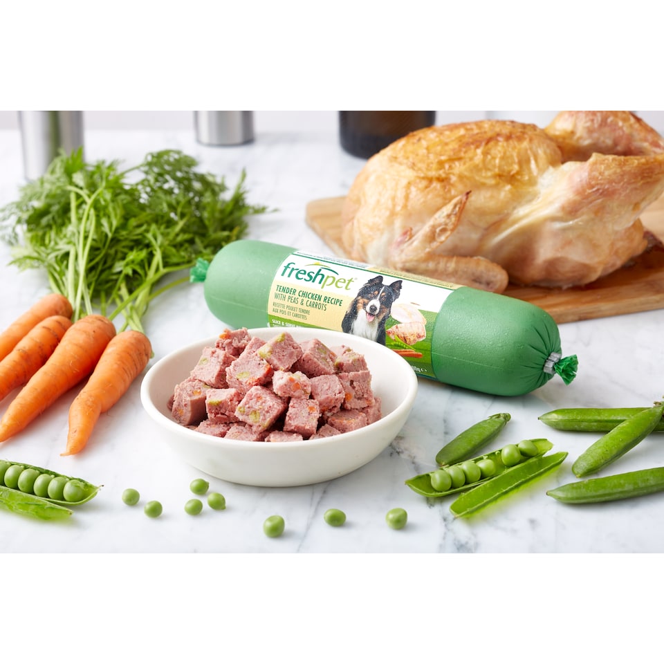 image 1 of Freshpet Tender Chicken Recipe with Peas & Carrots Roll for Dogs 400g
