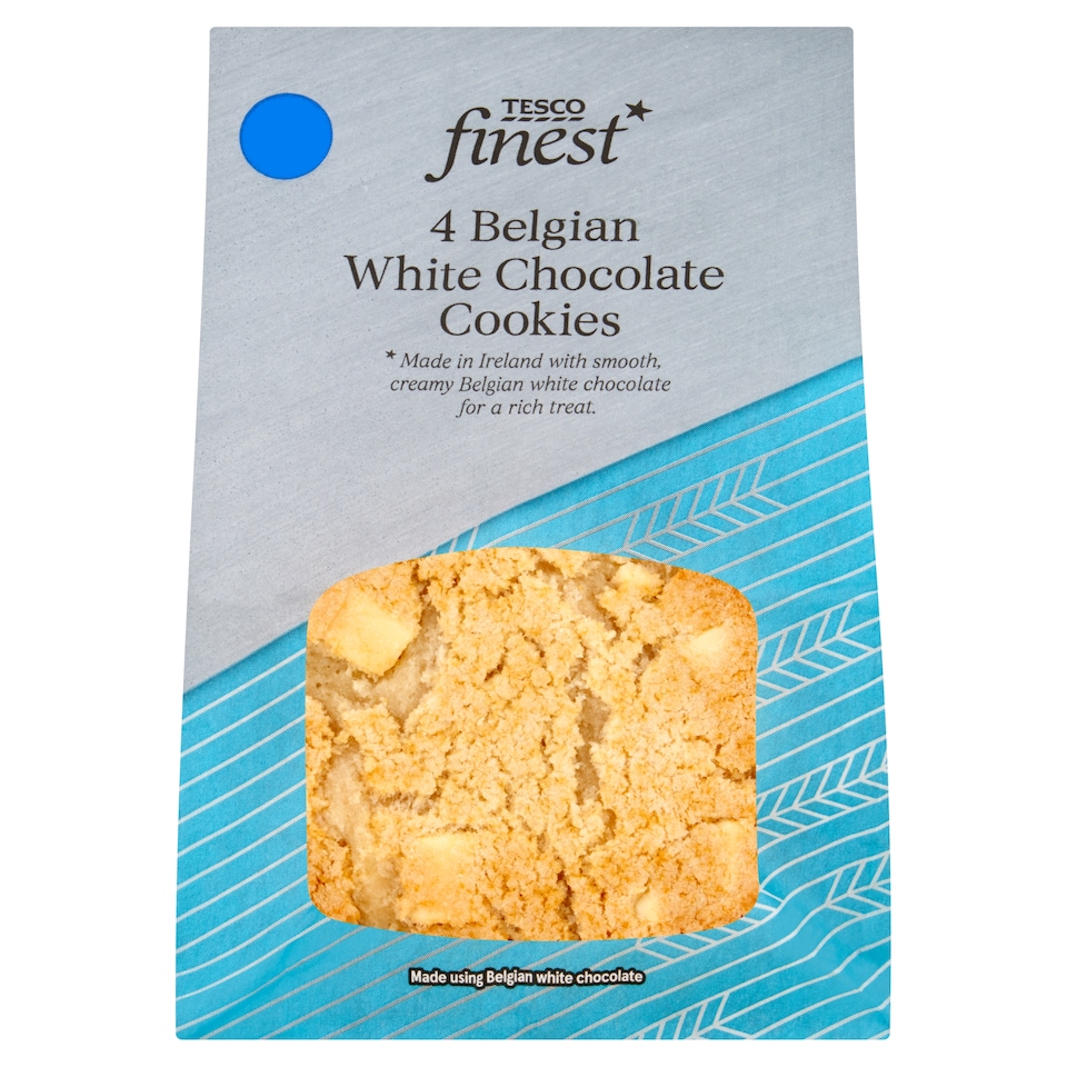 Tesco Finest Belgian White Chocolate Cookies 4pk