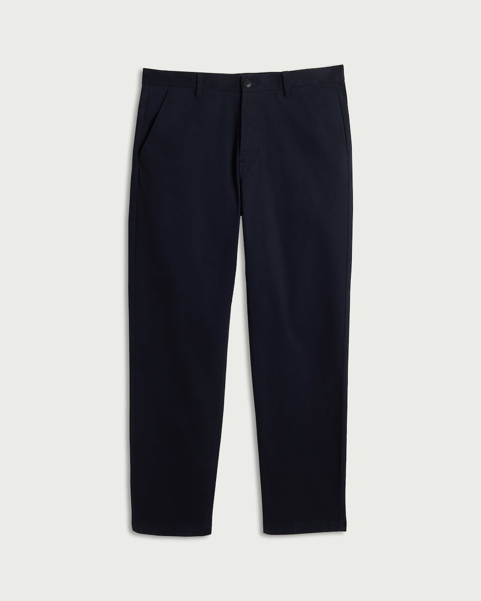 F&F Cotton Rich FREEFIT® Chino Trousers in Navy