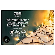 Tesco 200 Multifunction Warm White Christmas Lights