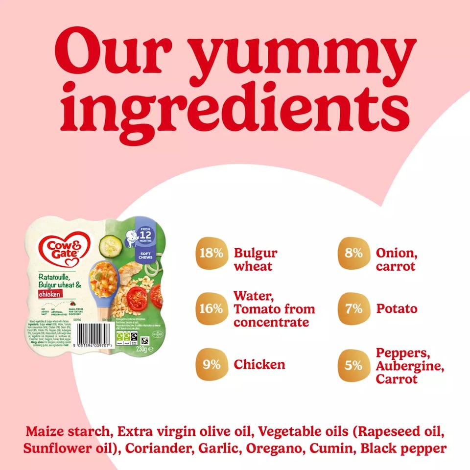 image 1 of Cow & Gate Ratatouille Bulgur Wheat & Chicken 230g