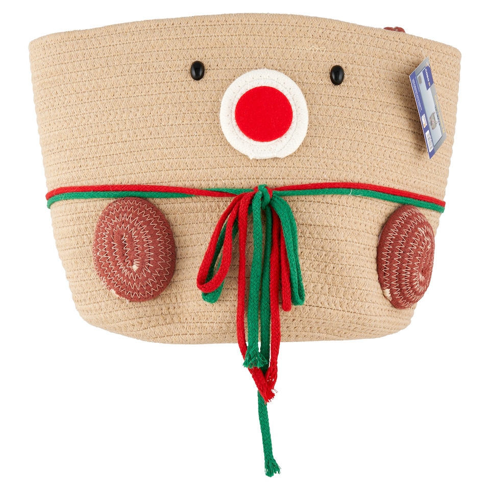 Casa Si Home Line rénszarvas pamut kosár M-es