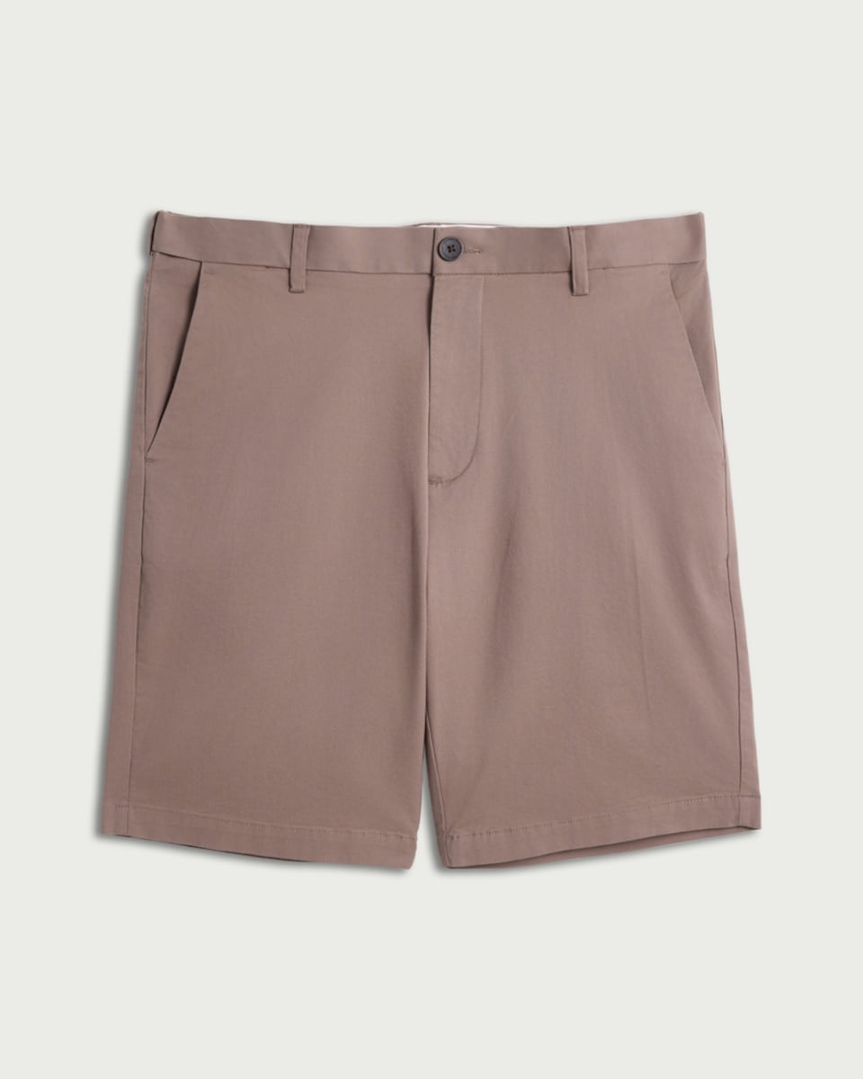 image 1 of F&F Cotton Rich FREEFIT® Lightweight Tailored Shorts in Brown