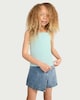 image 2 of F&F Girls Cotton Rich Ribbed Bead Vest in Green