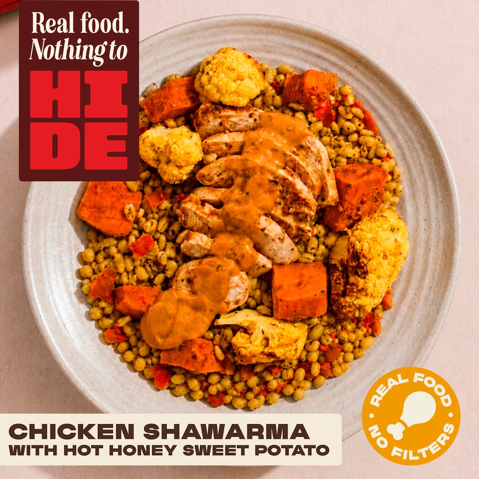 image 1 of  Hide Chicken Shawarma with Hot Honey Sweet Potato 380g