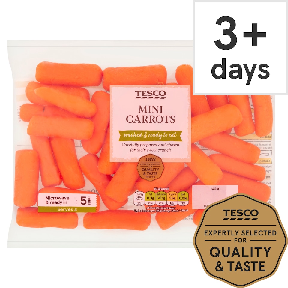 Tesco Mini Carrots 320G