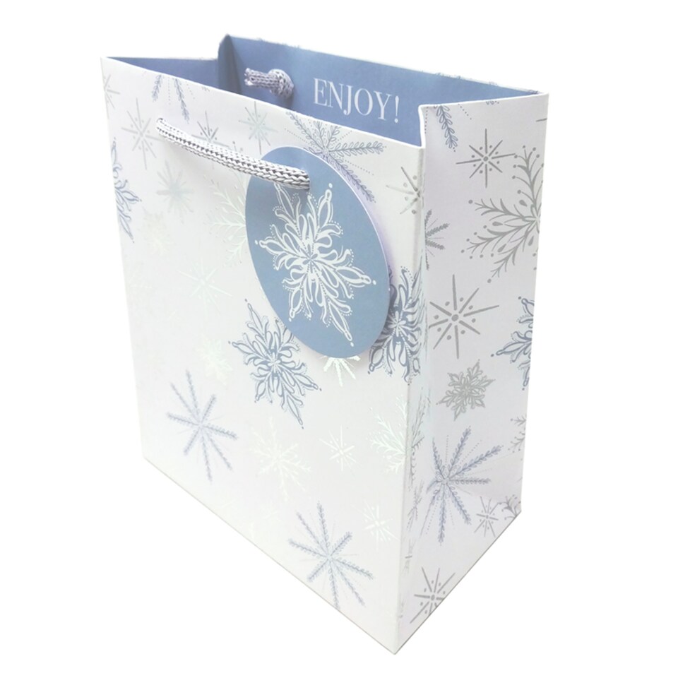 image 1 of Tesco Snowflake Small Gift Bag