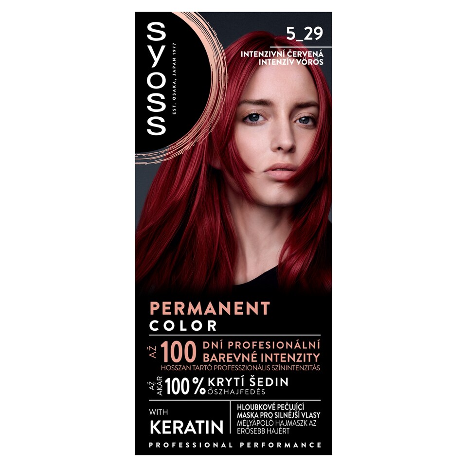 Syoss Color permanentná farba na vlasy 5-29 Intenzívna červená 50 ml