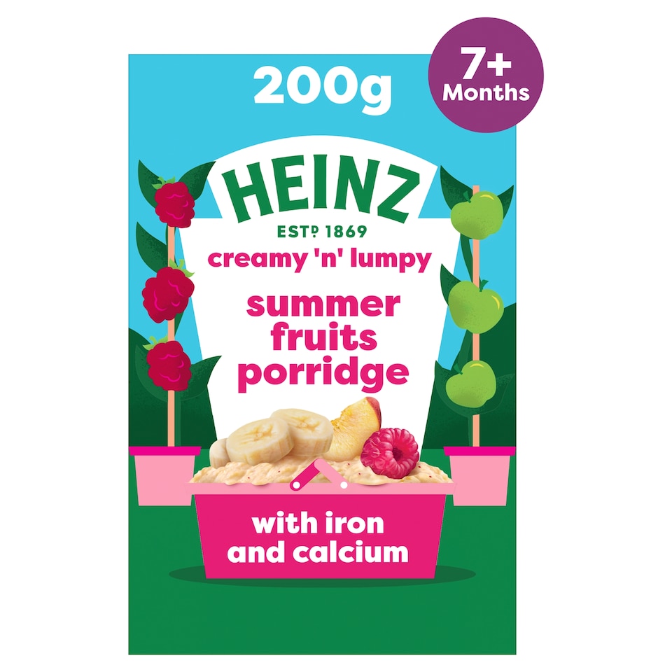 image 1 of Heinz Summer Fruit Porridge Baby Food 7m+ 200g