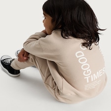 F&F Boys 2-Piece Cotton Rich Let the Good Times Roll Sweatshirt and Joggers Set in Stone