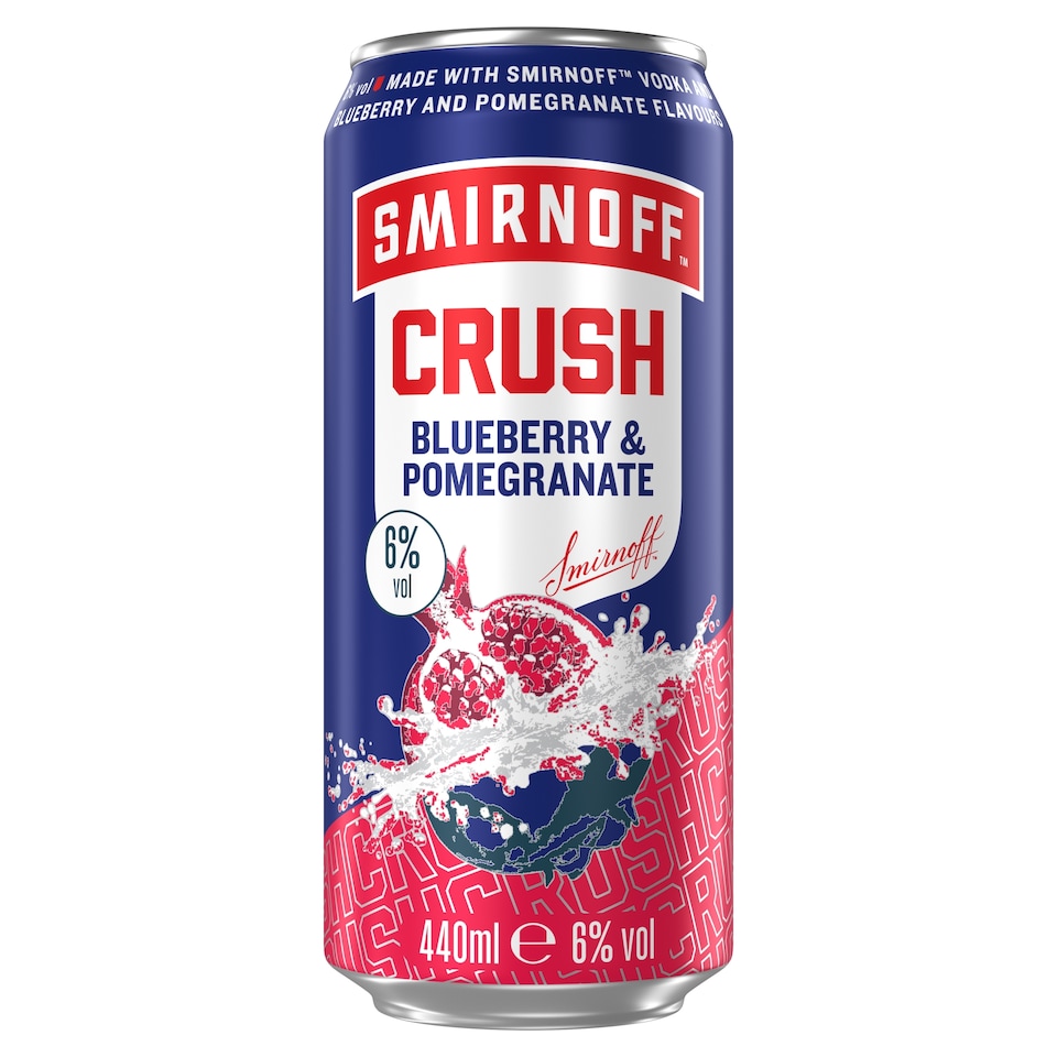 SMIRNOFF CRUSH BLUEBERRY AND POMEGRANATE 440ML