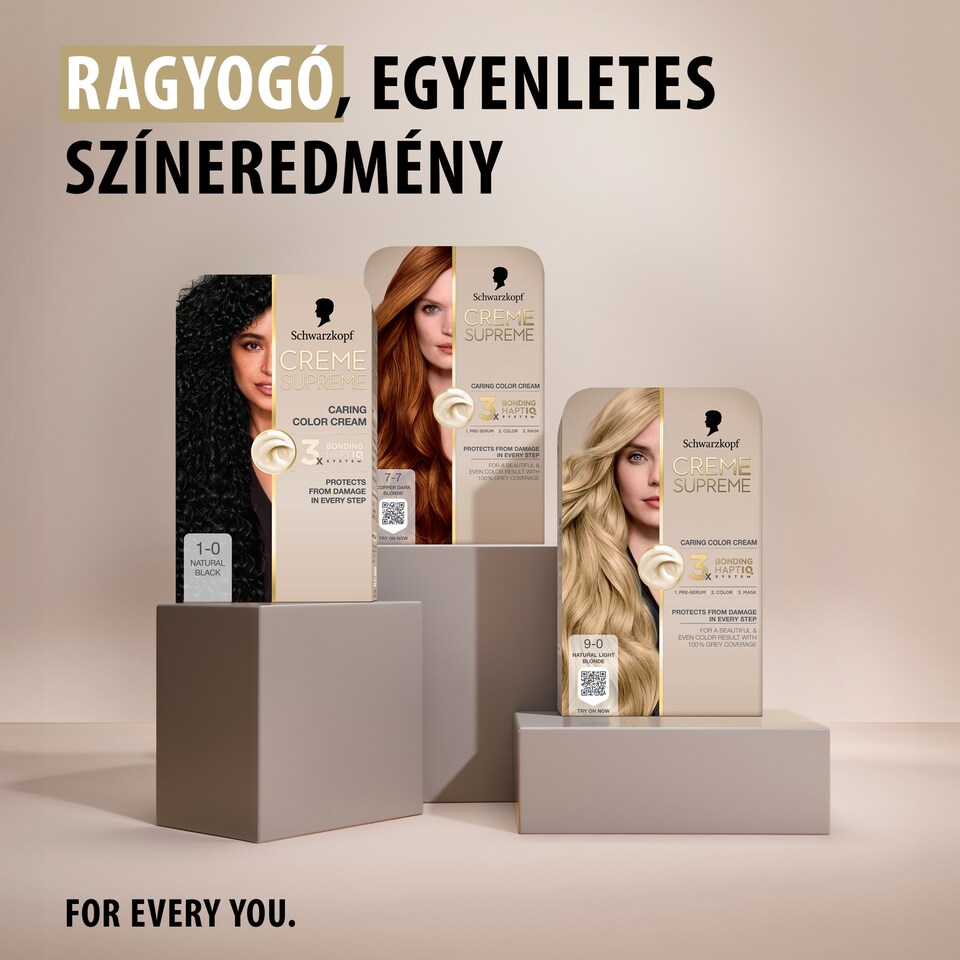 Schwarzkopf Creme Supreme tartós hajfesték 1-0 természetes fekete  1. kép