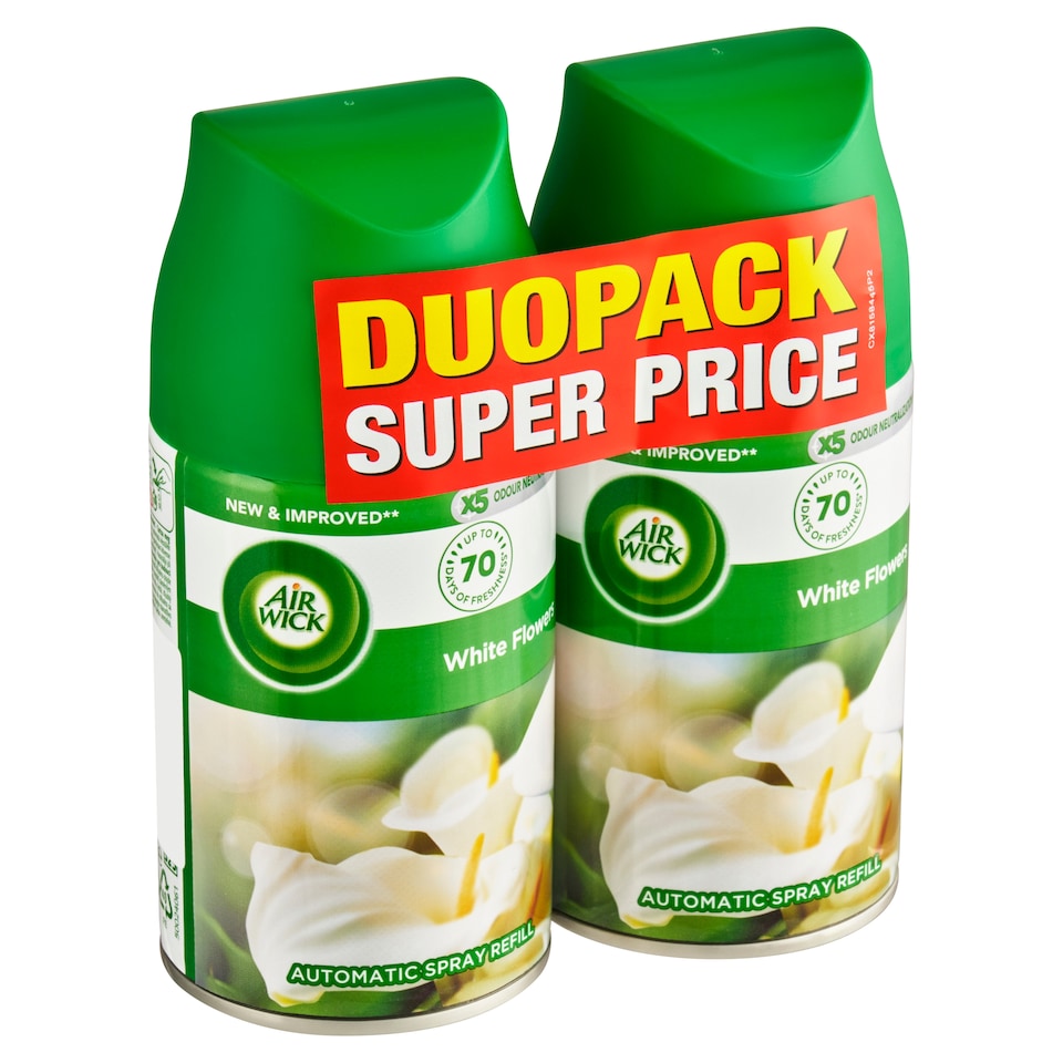image 1 of Air Wick Freshmatic Refill for Air Freshener White Flowers 2 x 250ml
