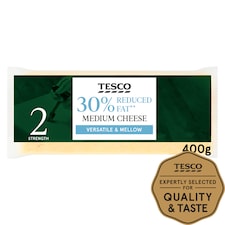 Tesco 30% Reduced Fat Medium Cheese 400G