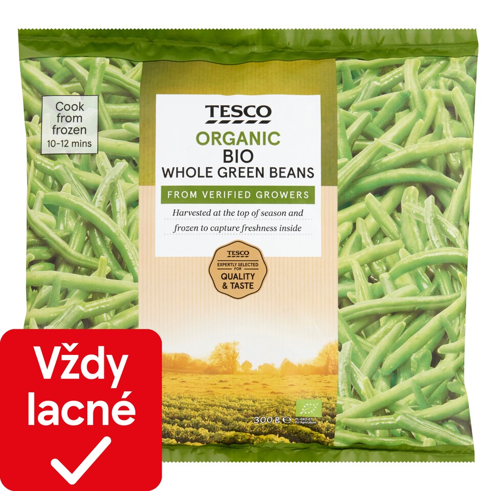 Tesco Organic Bio Whole Green Beans 300 g