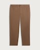 image 4 of F&F Linen Rich Chino Trousers in Brown
