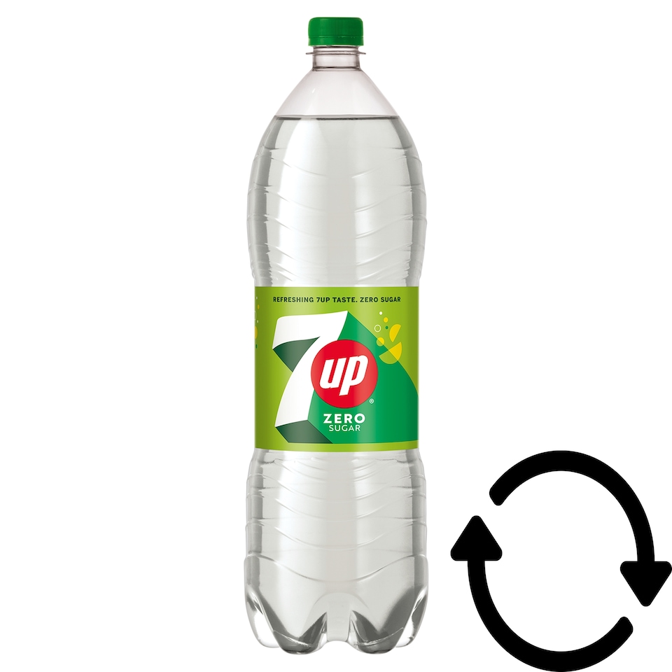 7UP energiamentes citrom és lime aromákkal ízesített szénsavas üdítőital édesítőszerekkel 2 l