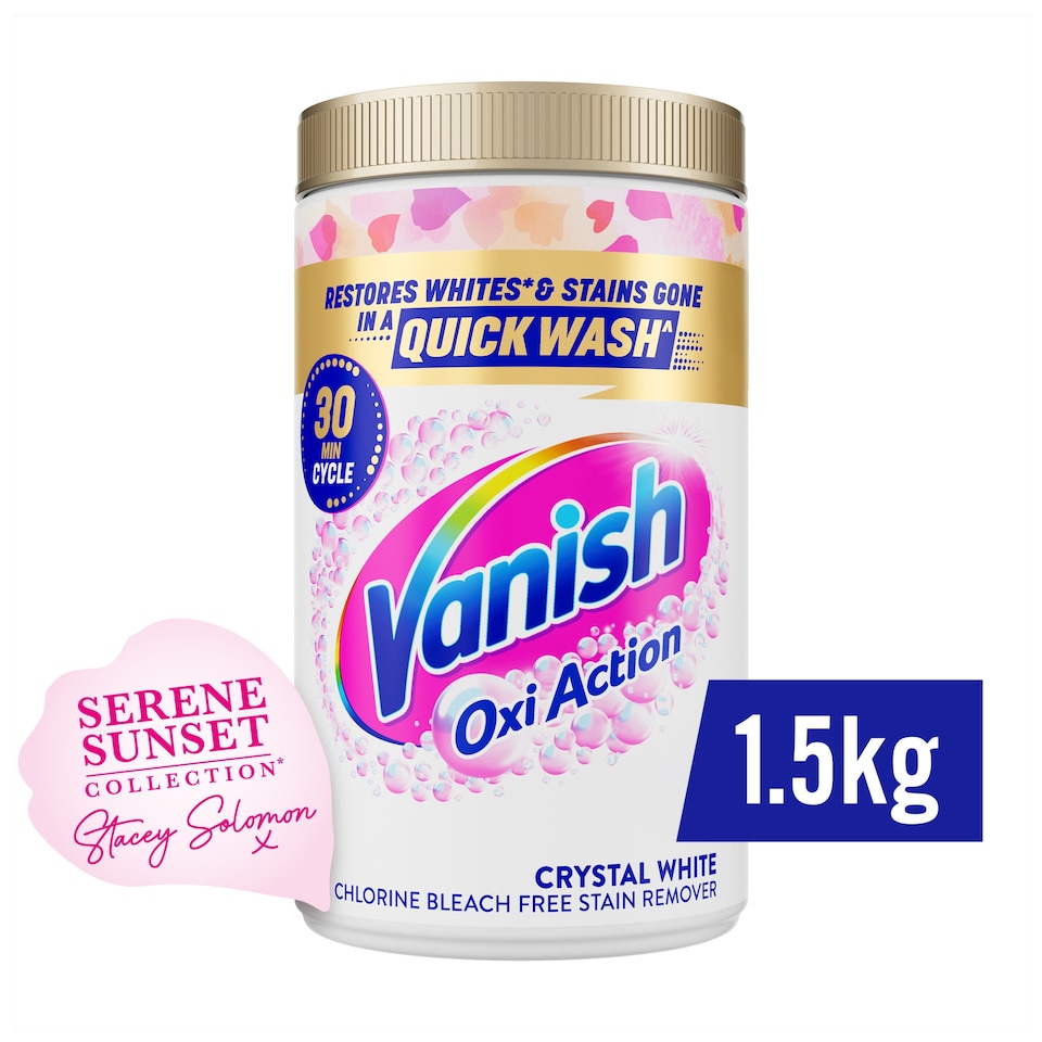 image 1 of Vanish Gold Oxi Action Laundry Stain Remover Powder Whites 1.5kg