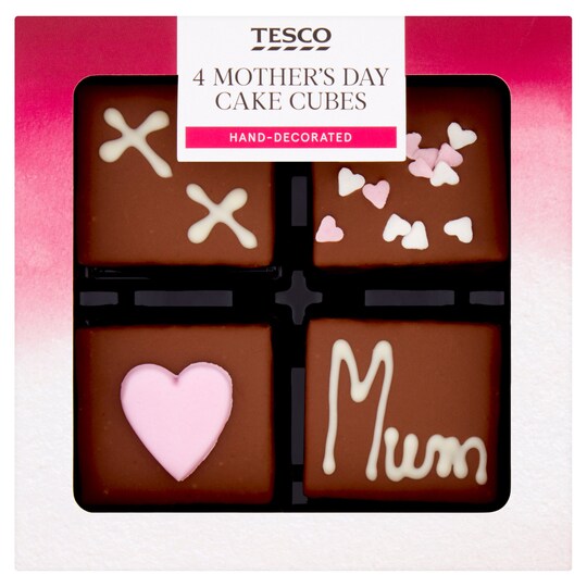 Tesco 4 Chocolate Cake Cubes Tesco Groceries