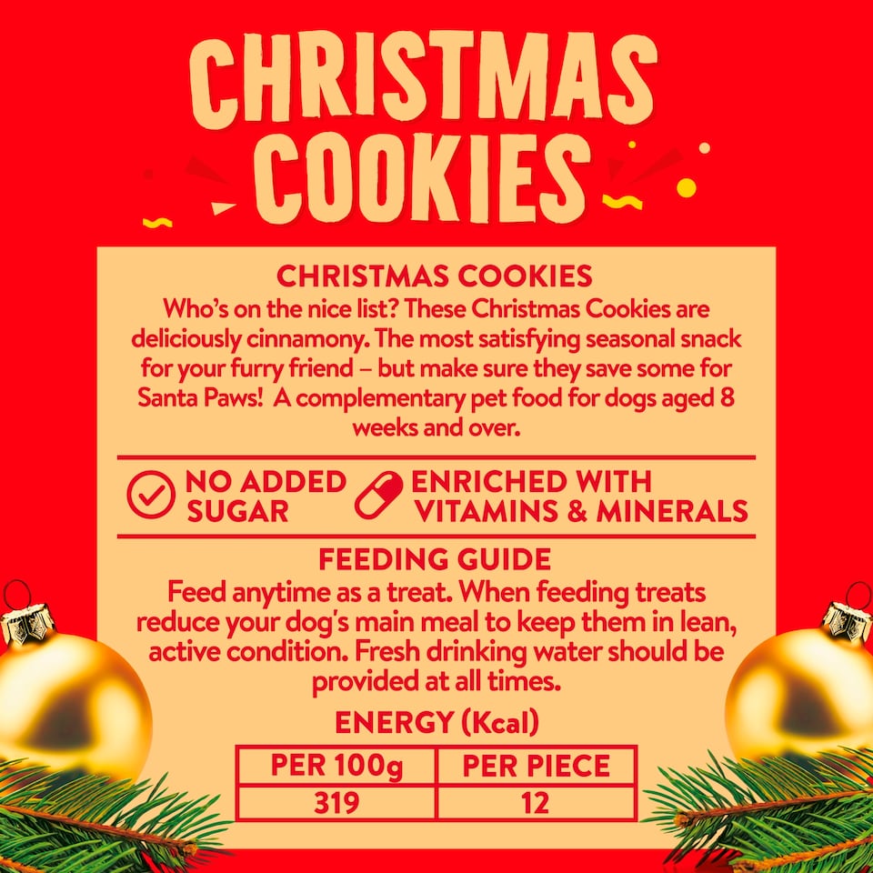 image 1 of Wagg Christmas Cookies Dog Treats Clip Strip 100g