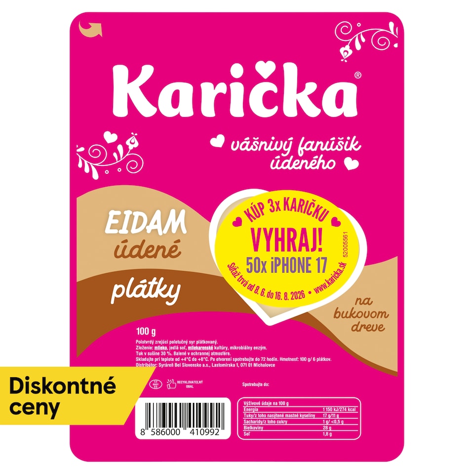 obrázok 1 z Karička Eidam plátky údené na bukovom dreve 100 g