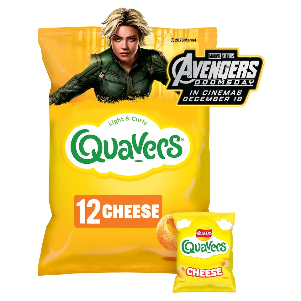 image 1 of Walkers Quavers Cheese Multipack Crisps 12x16g