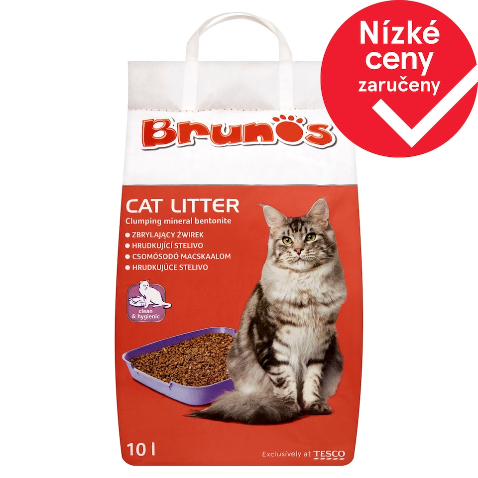 Brunos Hrudkující stelivo pro kočky 10l