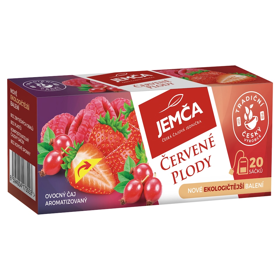 Jemča Červené plody ovocný čaj aromatizovaný 20 x 2g (40g)