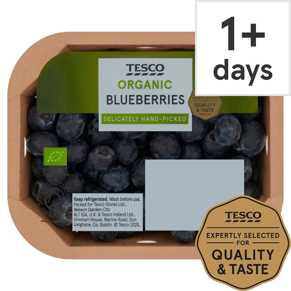 Tesco Organic Blueberries 150G