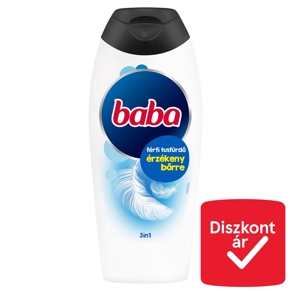 Baba 3in1 férfi tusfürdő érzékeny bőrre 400 ml 